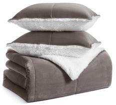 Conjunto de edredom UGG Blissful King, microfibra reversível, 3 peças