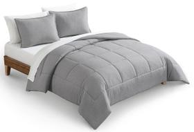 Conjunto de Edredom UGG Leonora King/Queen 3 Peças - Cinza