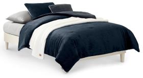 Conjunto de edredom UGG Twin XL, 4 peças, azul hipoalergênico