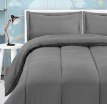 Conjunto de edredom Utopia Bedding All Season Grey Twin com 2 estojos Conjunto de edredom Utopia Bedding All Season Grey Twin com 2 estojos