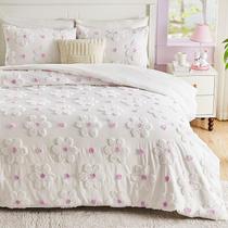 Conjunto de edredom VIVILINEN Twin para meninas, roxo floral, 2 peças Conjunto de edredom VIVILINEN Twin para meninas, roxo floral, 2 peças