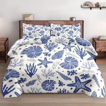 Conjunto de edredom WeCozy Full Size Ocean Beach para crianças e adultos Conjunto de edredom WeCozy Full Size Ocean Beach para crianças e adultos