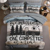 Conjunto de edredom WeCozy King Size, 7 peças com 2 fronhas e 2 fronhas