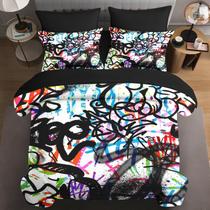 Conjunto de edredom WeCozy Music Abstract Graffiti Twin Size