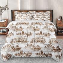 Conjunto de edredom WeCozy Twin Size American Desert Cowboy Horse