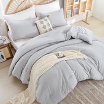 Conjunto de edredom weigelia Grey Queen Size com 1 edredom e 2 estojos