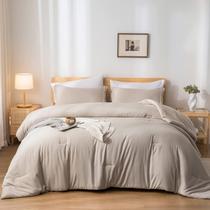 Conjunto de edredom Weigelia Queen Size Oatmeal 7 peças