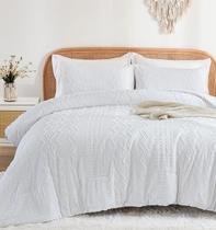 Conjunto de edredom WONGS BEDDING White Queen com 2 fronhas Conjunto de edredom WONGS BEDDING White Queen com 2 fronhas
