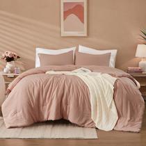 Conjunto de edredom WRENSONGE Queen Dusty Pink com 2 fronhas