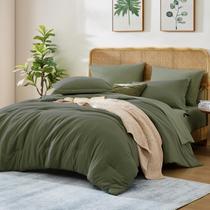 Conjunto de edredom WRENSONGE Queen Olive Green 7 peças para toda a temporada Conjunto de edredom WRENSONGE Queen Olive Green 7 peças para toda a temporada