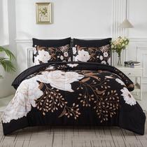 Conjunto de edredom Yogeneg Botanical Collection King Size 7 peças