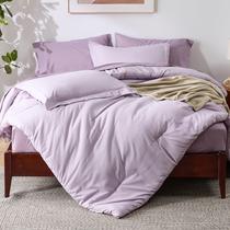 Conjunto de Edredón Bedsure Twin en Púrpura Grisáceo con 6 Piezas