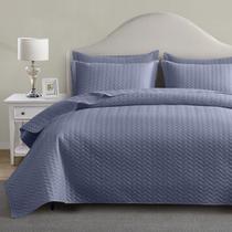 Conjunto de Edredón Maple & Stone Mineral Azul Queen 229x244 cm Ligero Conjunto de Edredón Maple & Stone Mineral Azul Queen 229x244 cm Ligero
