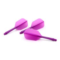 Conjunto de Eixos e Aletas para Dardos CUESOUL Médio Roxo - 3 Unidades