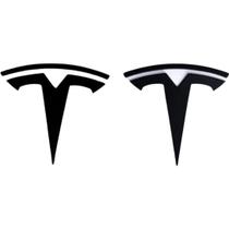 Conjunto de emblemas de metal 3D para Tesla Model Y (2 peças, preto) Conjunto de emblemas de metal 3D para Tesla Model Y (2 peças, preto)