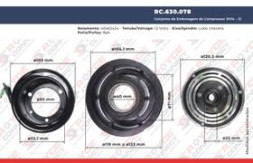 Conjunto de Embreagem do Compressor 5H14 12V Polia 8pk 123mm Conjunto de Embreagem do Compressor 5H14 12V Polia 8pk 123mm