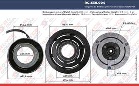 Conjunto de Embreagem do Compressor Delphi Mahle Astra Zafira Vectra 2006 Em diante S10 2.4 2.8 12V Polia 6PK 109mm 6553590