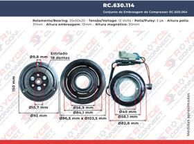 Conjunto de Embreagem do Compressor RC600064 Scroll Tracker 1.8 Gasolina Prisma 2013 Em diante Spin Onix Sonic 1.8 Cobalt 1.8 12V Polia 5pk 103mm