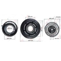 Conjunto de Embreagem do Compressor Sanden 7H15 24 Volts Polia 2A 132mm