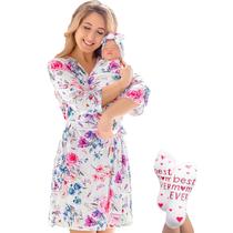 Conjunto de embrulho de maternidade Robe ECO BABY Mommy and Me Conjunto de embrulho de maternidade Robe ECO BABY Mommy and Me