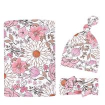 Conjunto de embrulhos para recém-nascidos MDouly Floral 80x80 cm, leve