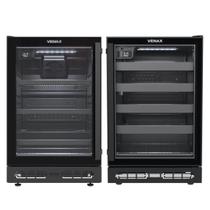 Conjunto de Embutir Cervejeira 100L Top Light-In + Adega 24 Garrafas Cave-In Preto 220V - Venax Conjunto de Embutir Cervejeira 100L Top Light-In + Adega 24 Garrafas Cave-In Preto 220V - Venax