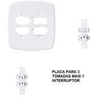 Conjunto de Embutir Montável 4x4 Tomada 20A 10A Interruptor