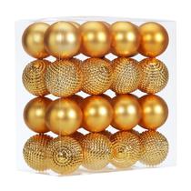 Conjunto de enfeites de bola de Natal, 32 peças, 6 cm, pendurado à prova de estilhaçamento