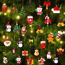 Conjunto de enfeites de Natal Garma 36PCS Mini Resin com corda