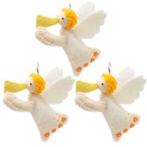 Conjunto de enfeites de Natal Glaciart One Wool Felt Angel x3