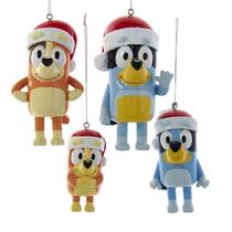 Conjunto de enfeites de Natal Kurt Adler Bluey Family x4 Figures