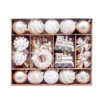 Conjunto De Enfeites De Natal Pintados À Mão 45PCS Presente De Ano Novo Bolas De Natal Decoração De