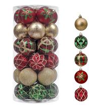 Conjunto de enfeites de Natal Valery Madelyn 30 quilates, vermelho, verde, ouro