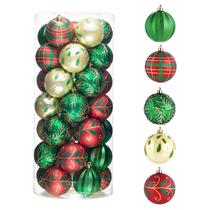 Conjunto de enfeites de Natal Valery Madelyn 35 quilates, vermelho, verde, ouro