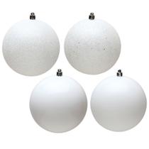 Conjunto de enfeites Vickerman 8 White de 4 acabamentos com 4 ornamentos
