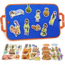 Conjunto de ensino infantil CHEFAN Bible Stories Felt Board, pacote com 4