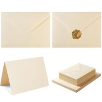 Conjunto de envelopes Toperd, pacote com 50 cartões Cream A7 de 13 x 18 cm Conjunto de envelopes Toperd, pacote com 50 cartões Cream A7 de 13 x 18 cm