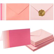 Conjunto de envelopes Toperd, pacote com 50 cartões rosa A6 de 12 x 16,5 cm