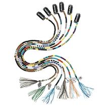 Conjunto de envoltório de cabelo minihope Bright Spacer Bead 6 estilos femininos