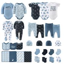 Conjunto de enxoval para bebês The Peanutshell Elephant Blue, 30 unidades