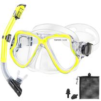 Conjunto de equipamento de mergulho PIYAZI Dry Snorkel para adultos e crianças