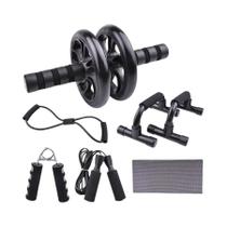 Conjunto De Equipamentos De Fitness Para Casa Pequeno Com 7 Peças: Corda De Pular, Dispositivo De