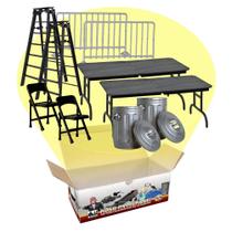 Conjunto de Equipamentos de Luta Livre com 2 Mesas, 2 Escadas e 2 Cadeiras Conjunto de Equipamentos de Luta Livre com 2 Mesas, 2 Escadas e 2 Cadeiras