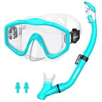 Conjunto de equipamentos de mergulho HiiPeak para crianças de 6 a 14 anos, óculos de cano seco Conjunto de equipamentos de mergulho HiiPeak para crianças de 6 a 14 anos, óculos de cano seco