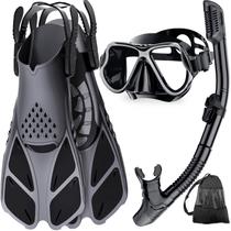 Conjunto de equipamentos de mergulho Zenoplige Mask Fins Snorkel para adultos Conjunto de equipamentos de mergulho Zenoplige Mask Fins Snorkel para adultos