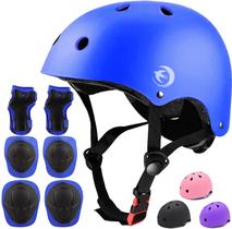 Conjunto de equipamentos de proteção: capacete de bicicleta infantil FOOKCIAN para 3-8 anos Conjunto de equipamentos de proteção: capacete de bicicleta infantil FOOKCIAN para 3-8 anos