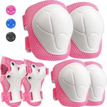 Conjunto de Equipamentos de Proteção Infantil DARME Joelheiras, Cotoveleiras e Protetores de Punho Rosa Conjunto de Equipamentos de Proteção Infantil DARME Joelheiras, Cotoveleiras e Protetores de Punho Rosa