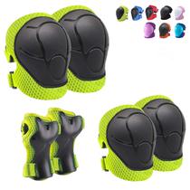 Conjunto de equipamentos de proteção, joelheiras CKE, cotoveleiras, protetores de pulso, crianças Conjunto de equipamentos de proteção, joelheiras CKE, cotoveleiras, protetores de pulso, crianças