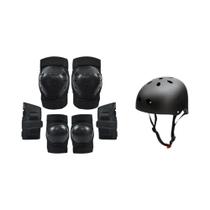 Conjunto De Equipamentos De Proteção Para Adolescentes E Adultos 7PCS Protetores De Joelho, Cotovelo