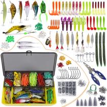 Conjunto de equipamentos Fishing Lures, 321 unidades com caixa animada de isca e equipamento Conjunto de equipamentos Fishing Lures, 321 unidades com caixa animada de isca e equipamento